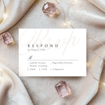 RSVP de Casamento de Caligrafia Clássica Moderna