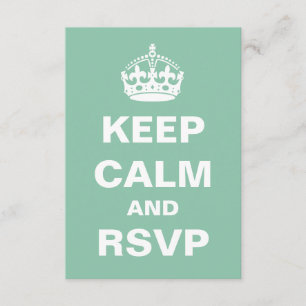 RSVP de Casamento de Calma da Mint Green