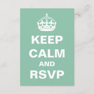 RSVP de Casamento de Calma da Mint Green