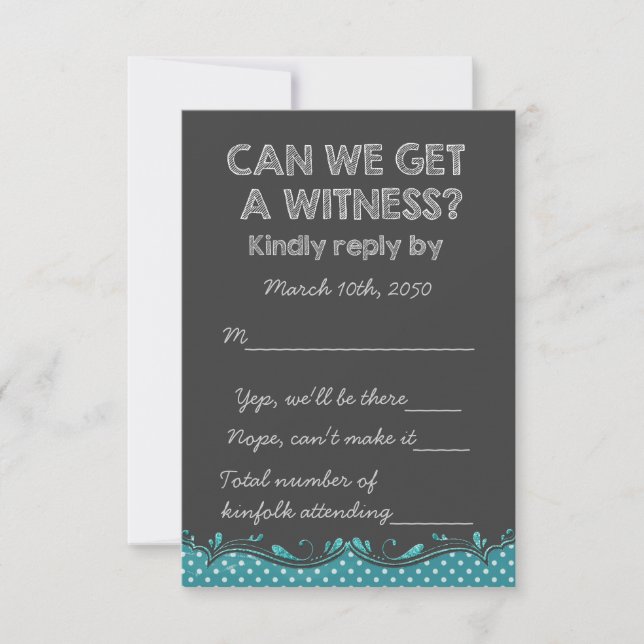 RSVP de Casamento de Campo Russo da Escola Antiga (Frente)