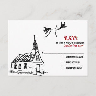 RSVP de Casamento de Capela Branca e Negra