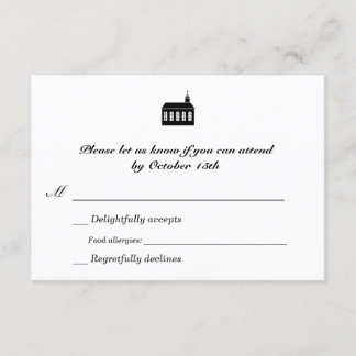 RSVP de Casamento de Capela Clássica Bilíngue