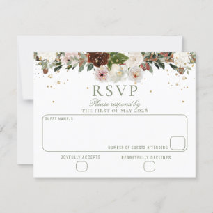 RSVP de Casamento de Capota Floral Chuppah