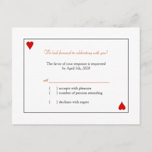 RSVP de Casamento de Cartões Simples