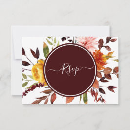 RSVP de Casamento de Casamento de Aquarela do Jard