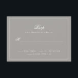 RSVP de Casamento de Cinza Profunda na moda<br><div class="desc">Esta simples placa RSVP de na moda de casamento apresenta uma sombra profunda de cinzas e um quadro e texto brancos. Um olhar moderno,  porém clássico,  numa cor de casamento tendenciosa.</div>