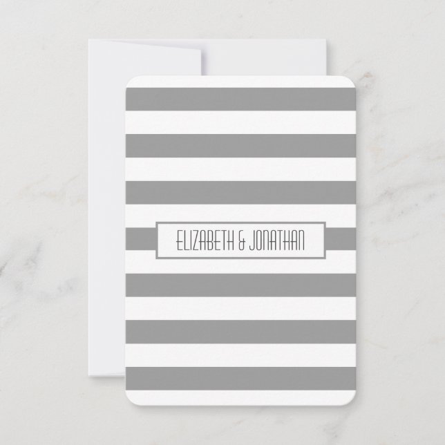 RSVP de Casamento de Cinzas Ultra Modernas (Frente)