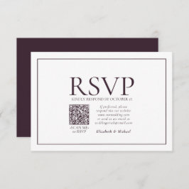RSVP de Casamento de Código QR Clássico de Plum Fo