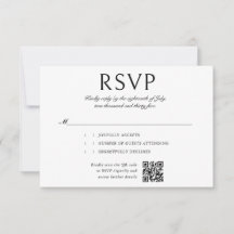 RSVP de Casamento de Código QR de Fotografia de Ca