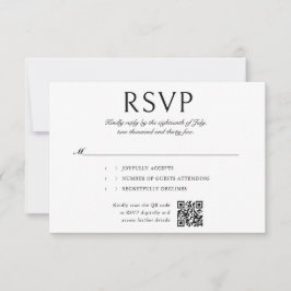 RSVP de Casamento de Código QR de Fotografia de Ca