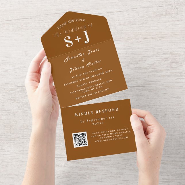 RSVP de Casamento de Código QR de outono de outono (Tearaway)