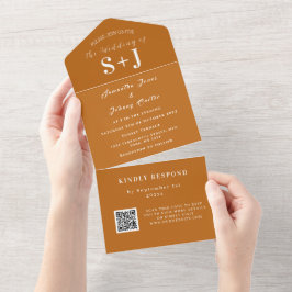 RSVP de Casamento de Código QR de outono de outono