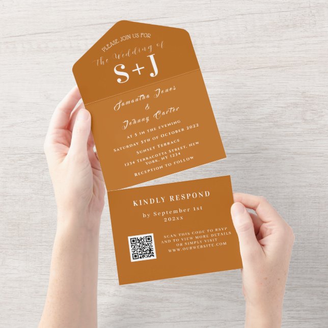 RSVP de Casamento de Código QR de outono de outono (Tearaway)