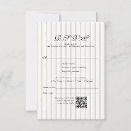 RSVP de Casamento de Código QR de Stripe do Classi