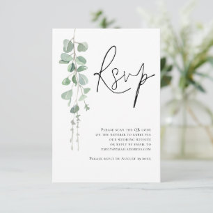 RSVP de Casamento de Código QR do Script Eucalyptu