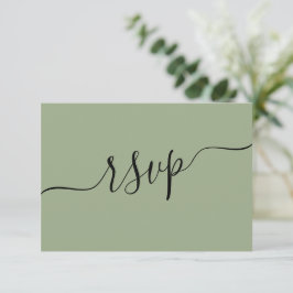 RSVP de Casamento de Código QR Verde do Modern Sag