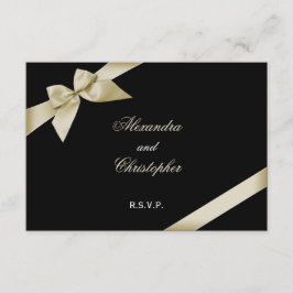 RSVP de Casamento de Cream Ribbon