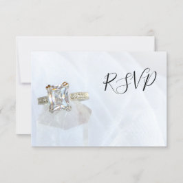 RSVP de Casamento de Cristal do Anel de Diamante Q