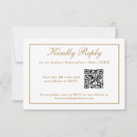 RSVP de Casamento de Elegância Simples Clássico co