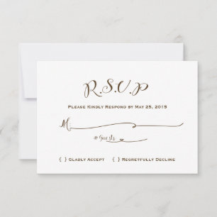 RSVP de Casamento de Fairytale - Texto Brown