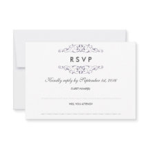 RSVP de Casamento de Farinha Roxo