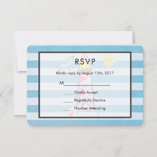RSVP de Casamento de Farol de Lâmpada de Água com