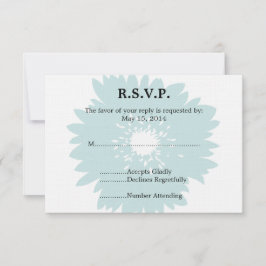 RSVP de Casamento de Flor Azul