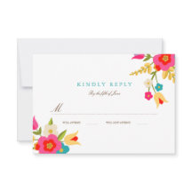 RSVP de Casamento de Flores do País