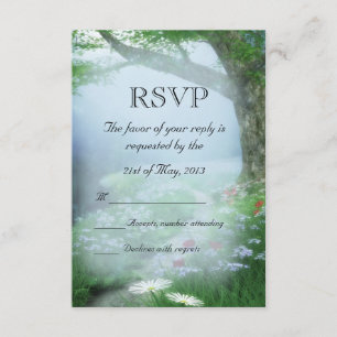 RSVP de Casamento de Floresta Florestal Encantada