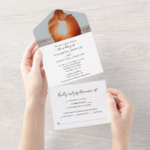 RSVP de Casamento de Foto Elegante Simples