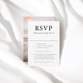 RSVP de Casamento de Fotos de Script Mínimo