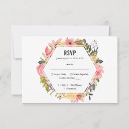 RSVP de Casamento de Frame Floral