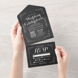 RSVP de Casamento de Frame Floral Botânico Preto e