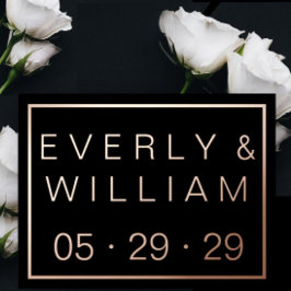 RSVP de Casamento de Fronteira Dourada de ROSA Mod