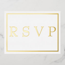 RSVP de Casamento de Fronteira Dourada Moderna Sim