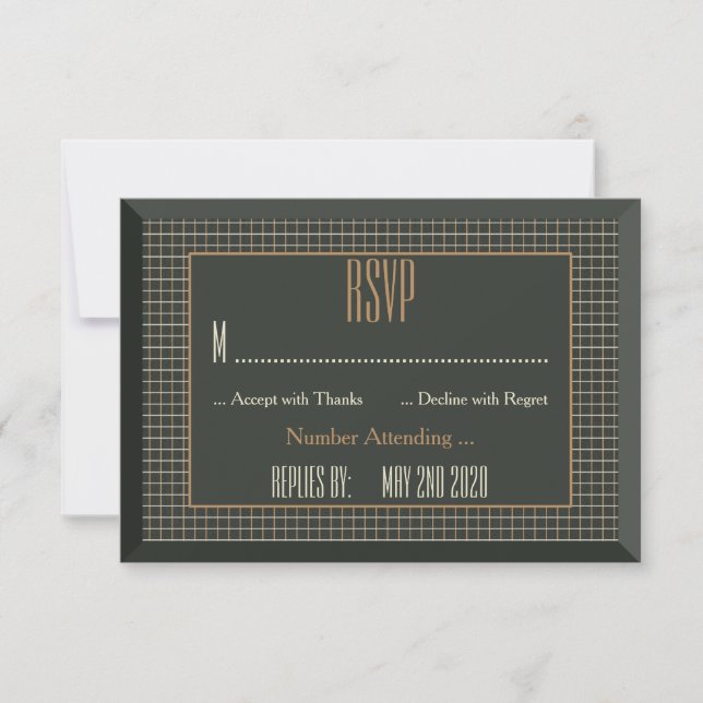 RSVP de Casamento de Gay Bear Clássico (Frente)