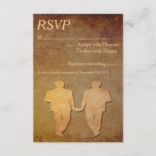 RSVP de Casamento de Gay de Sobreposição de Papel 