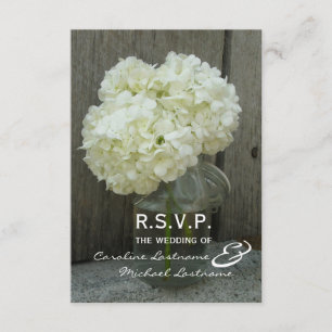 RSVP de Casamento de Hydrange & Barnwood