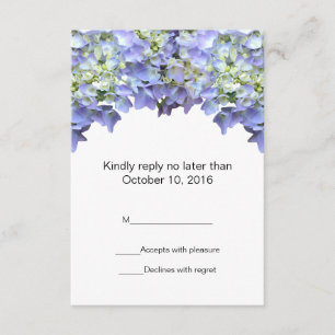 RSVP de Casamento de Hydrangea Rple
