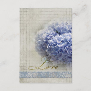 RSVP de Casamento de Hydrangeas Azuis Românticas