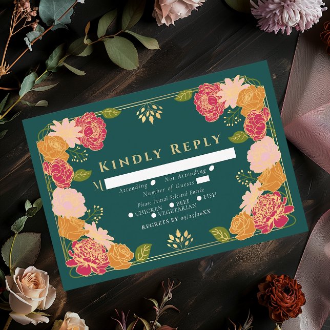 RSVP de Casamento de Jardim Encantado de Fantasia  (Criador carregado)