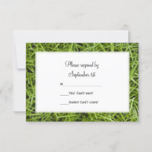 RSVP de Casamento de Jardim Verde