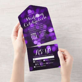 RSVP de Casamento de Luzes Brilhantes de Boque Rox