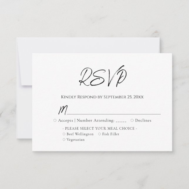 RSVP de Casamento de Madeira Azul (Frente)
