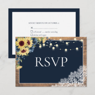 RSVP de Casamento de Madeira RSVP — Marinho Russ