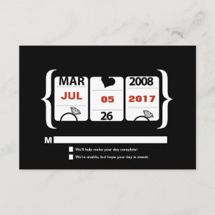 RSVP de Casamento de Máquina de Slot