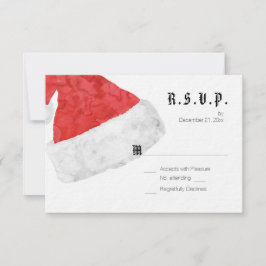 RSVP de Casamento de Natal do Red Santa Hat