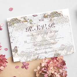 RSVP de Casamento de Padrões do Jardim da Porta Br