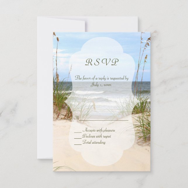 RSVP de Casamento de Praia (Frente)