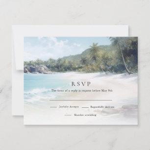 RSVP de Casamento de Praia da Ilha Tropical